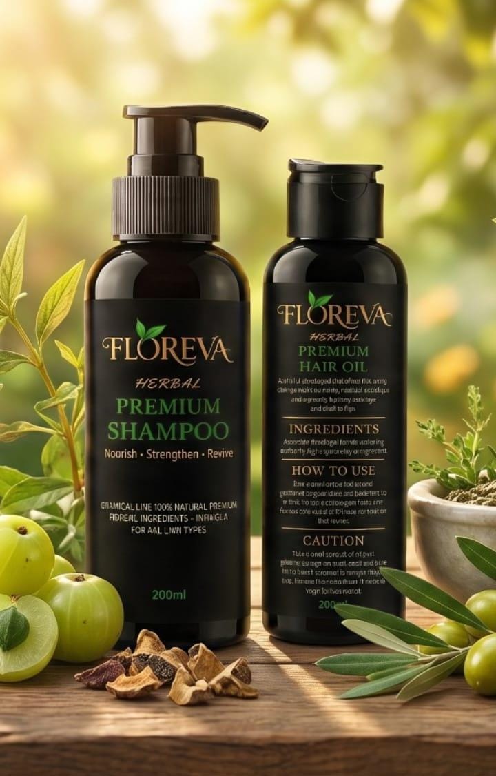 🌿 FLOREVA Premium Herbal Hair Oil