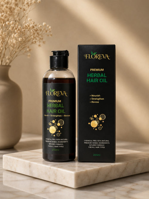 🌿 FLOREVA Premium Herbal Hair Oil