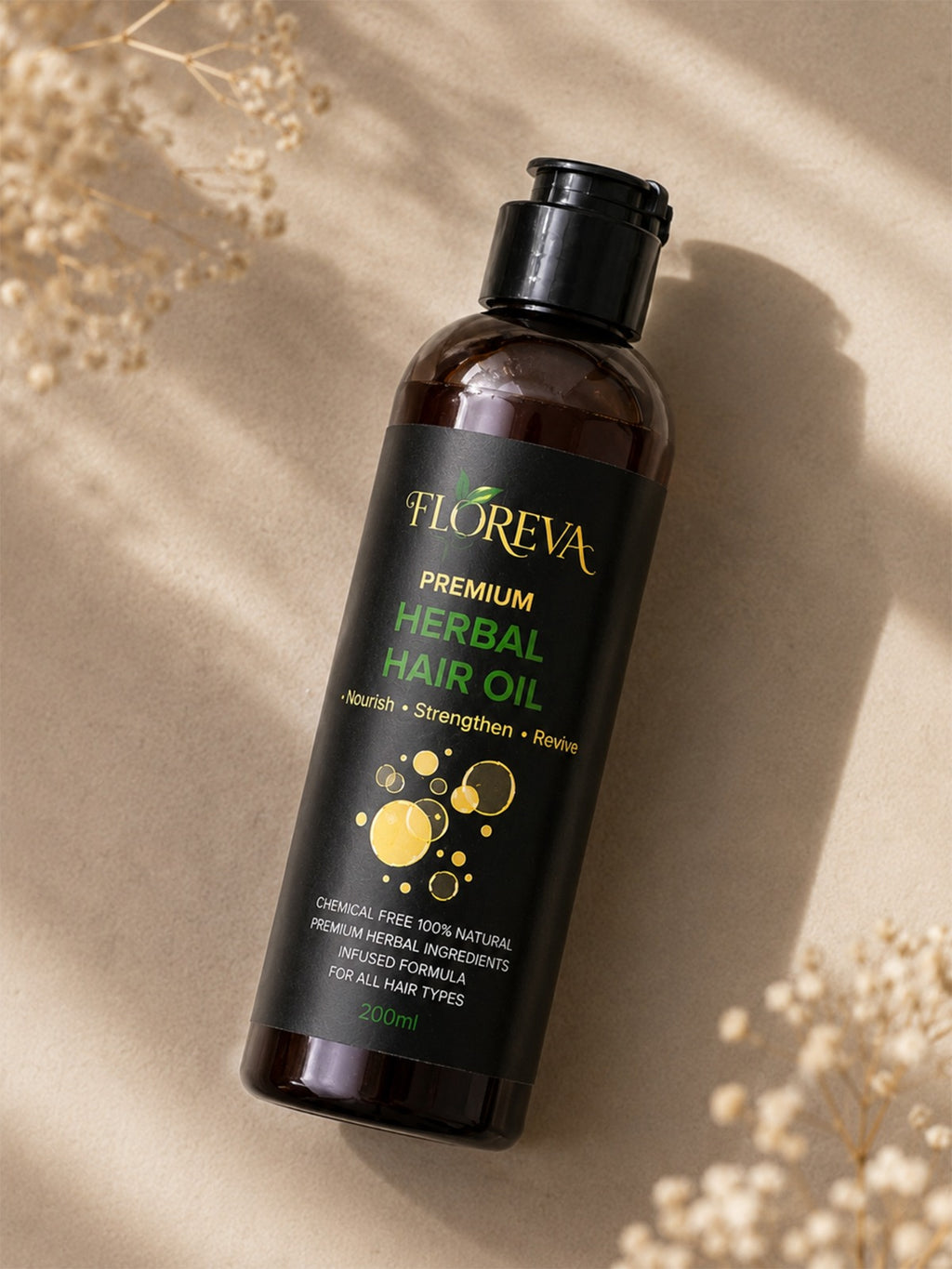 🌿 FLOREVA Premium Herbal Hair Oil