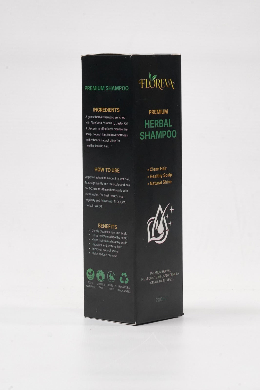 🌿 FLOREVA Premium Herbal Shampoo